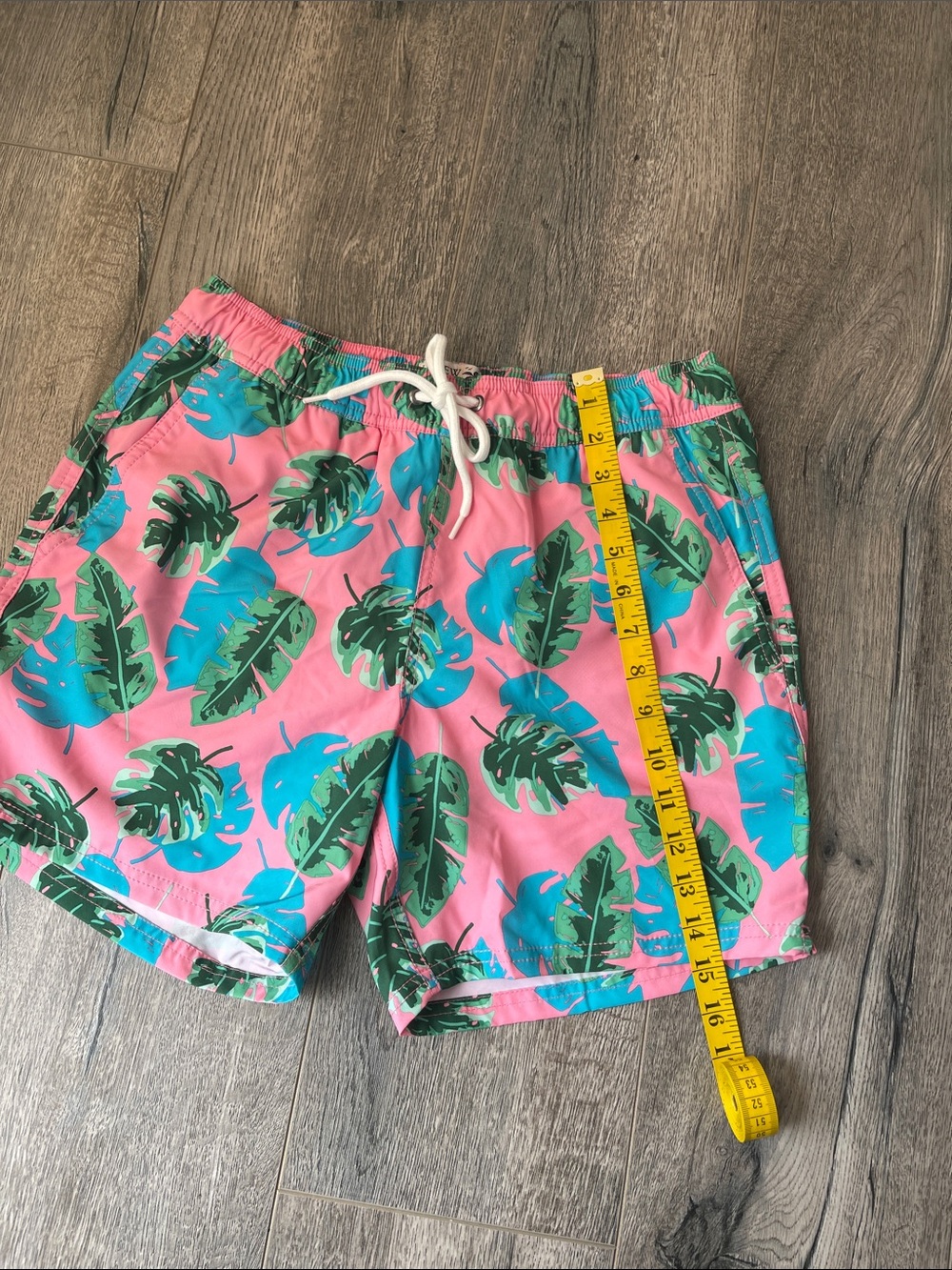 J. Crew Pink Tropical Leaf Swim Trunks - Picture 6 of 15
